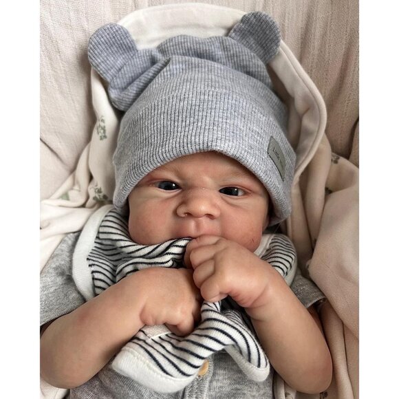 🆕17inch Full Vinyl Body Reborn Baby Dolls Eyes Open Boy Doll Elijah Reborn Doll - Picture 5 of 8